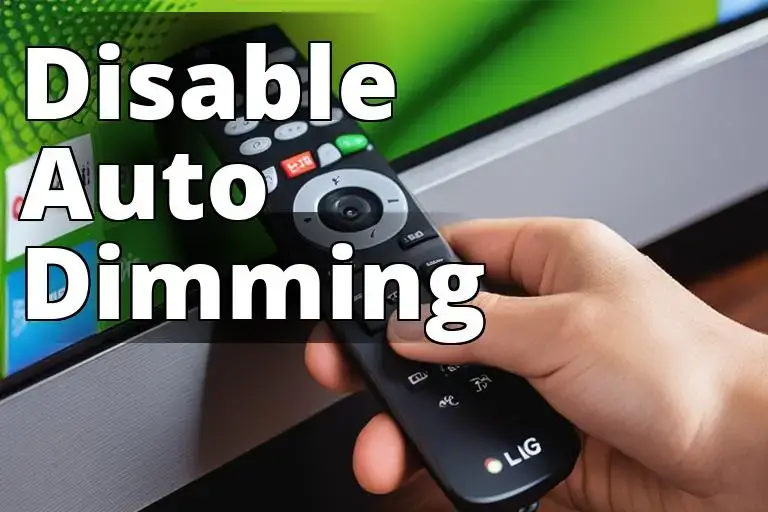 How to Quickly Turn Off LG TV Auto Dimming